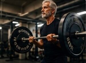 Man performing a structured barbell training program at In Fitness Club in Indianapolis