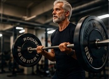 Man performing a structured barbell training program at In Fitness Club in Indianapolis